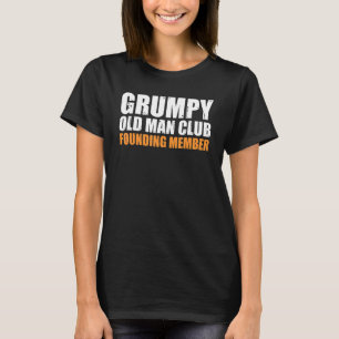 Camiseta Grumpy Old Man Club Fundador Membro Engraçado Padr