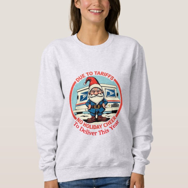 Camiseta Grumpy Postal Gnome No holiday Cheer to Deliver (Frente)
