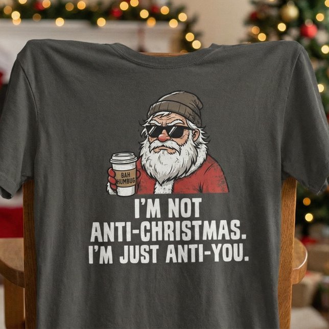 Camiseta Grumpy Santa Coffee Bah Humbug Christmas Anti you (Criador carregado)