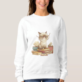 Camiseta Grumpy Scholar Cat Among Books