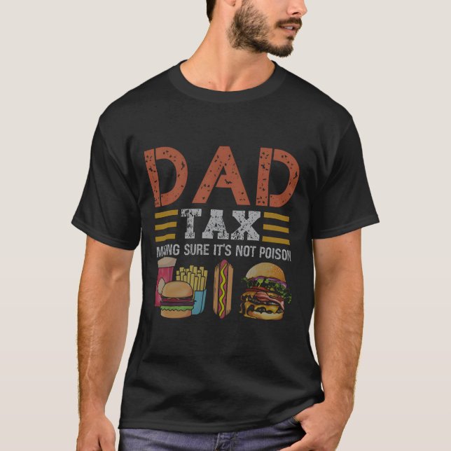 Camiseta Grunar Texto Retroativo Negrito de Imposto de Pai (Frente)