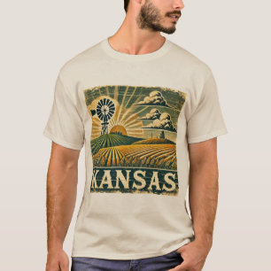 Camiseta Grunge Afastado Kansas