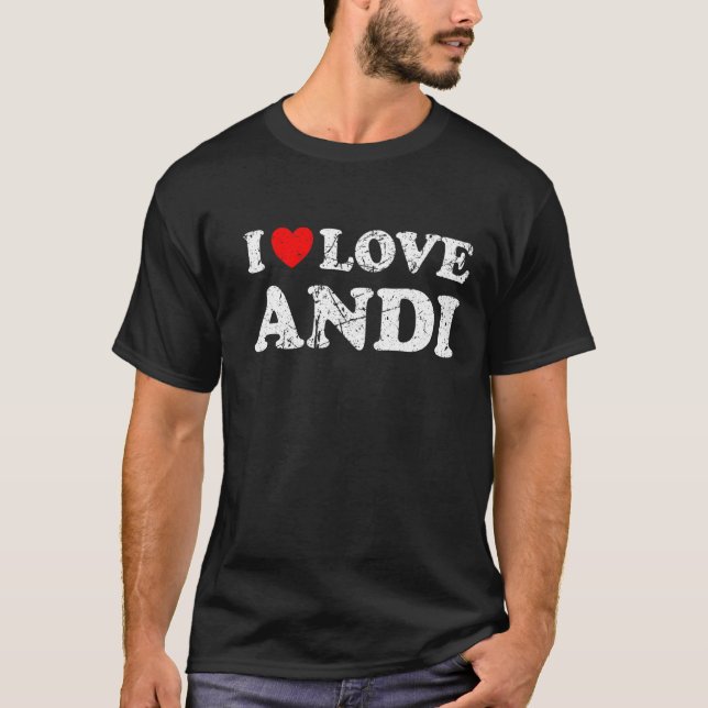 Camiseta Grunge Afastado Vestido Estilo Eu Amo Andi (Frente)