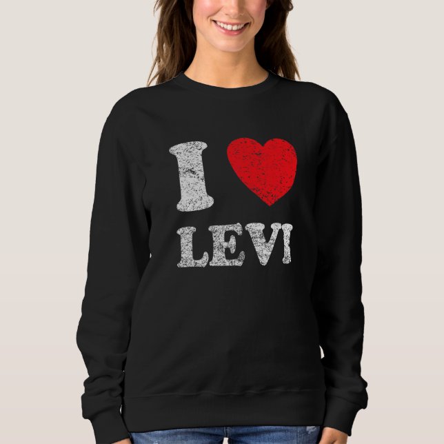 Camiseta Grunge Afastado Vestido Estilo Eu Amo Levi (Frente)