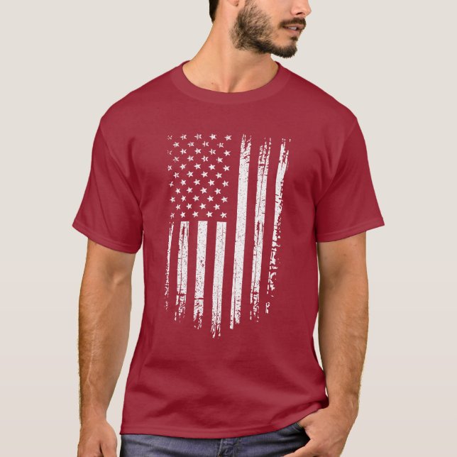 Camiseta Grunge American Flag  (Frente)