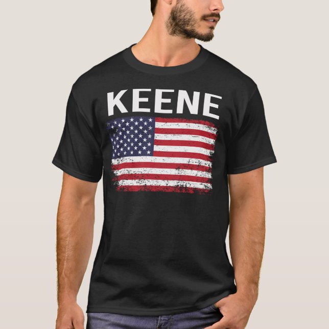 Camiseta Grunge American Flag Keene (Frente)