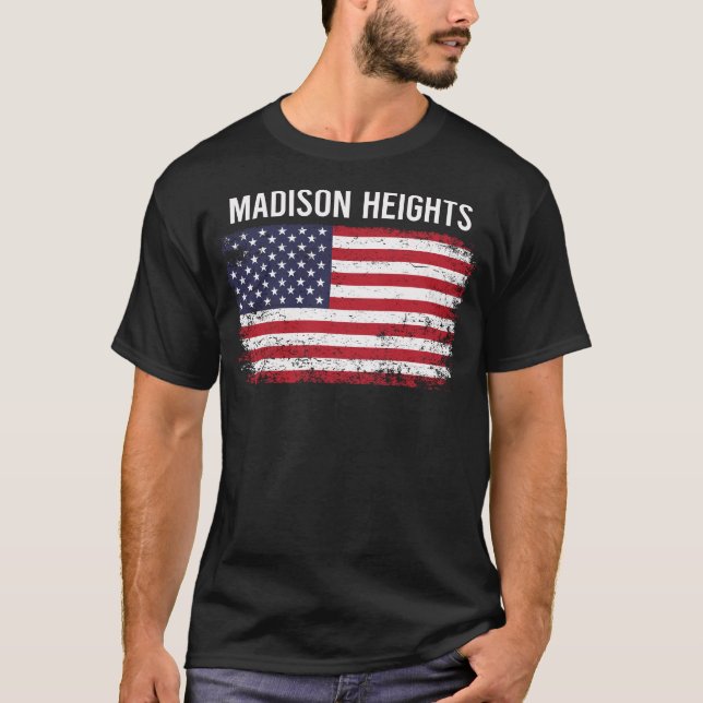 Camiseta Grunge American Flag Madison (Frente)