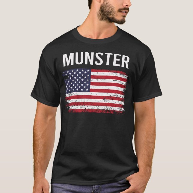 Camiseta Grunge American Flag Munster (Frente)