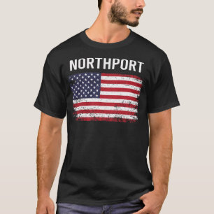Camiseta Grunge American Flag Northport