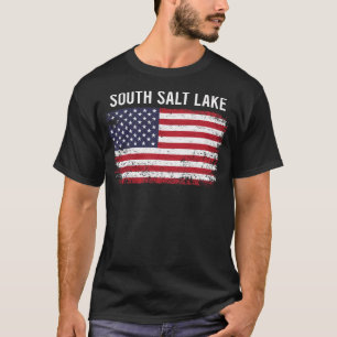 Camiseta Grunge American Flag South Salt Lake