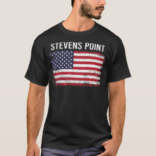 Camiseta Grunge American Flag Stevens Point