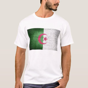 Camiseta Grunge Argélia Flag