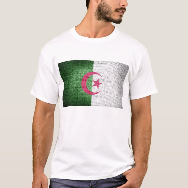 Camiseta Grunge Argélia Flag (Frente)
