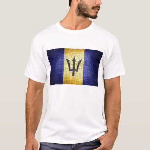 Camiseta Grunge Barbados Flag