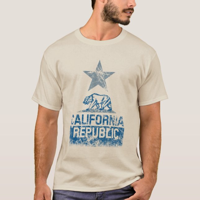 Camiseta Grunge da bandeira do estado da REPÚBLICA de (Frente)