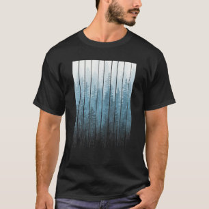 Camiseta Grunge Derrubando Floresta Mistura Turquesa