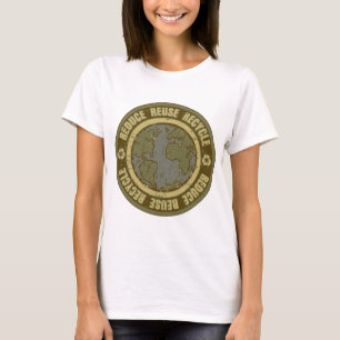 Camiseta Grunge do reciclado da terra