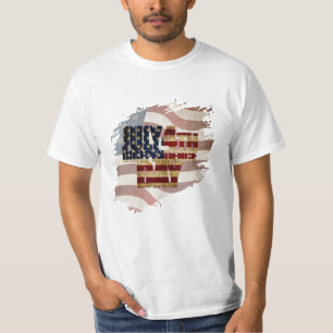 Camiseta Grunge EUA Gráfico de Independência de 4 de Julho