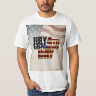 Camiseta Grunge EUA Gráfico de Independência de 4 de Julho