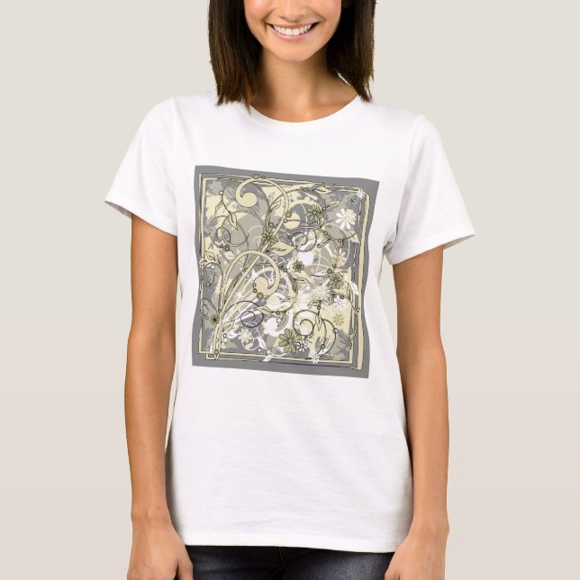 Camiseta grunge floral (Frente)
