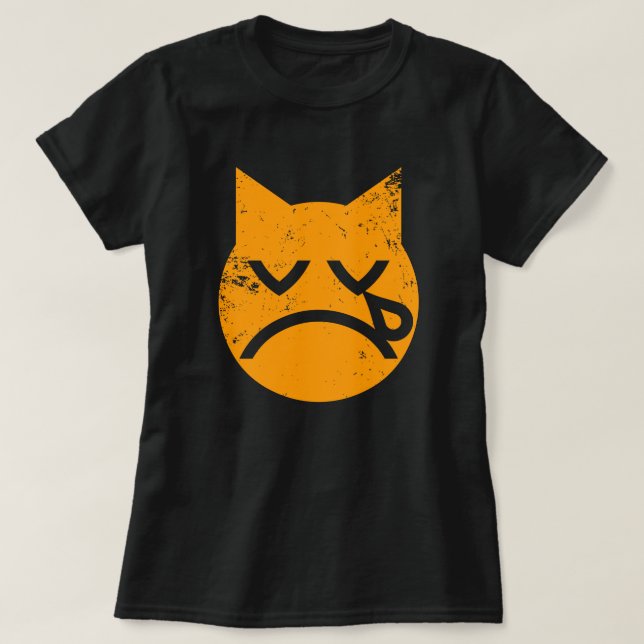 Camiseta Grunge Gritante Emoji (Frente do Design)