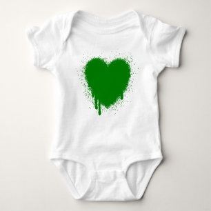 Camiseta Grunge Heart - Verde