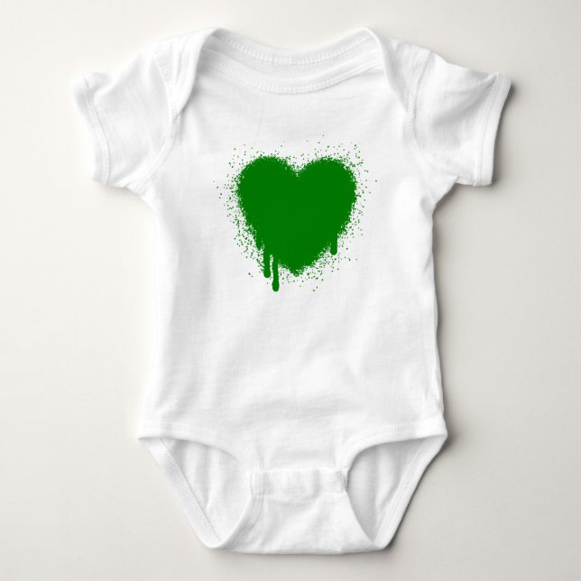 Camiseta Grunge Heart - Verde (Frente)