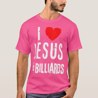 Camiseta Grunge I Love Jesus Billiards Christian
