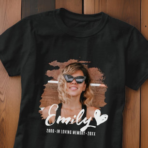 Camiseta Grunge Memorial In Loving Memory Custom Photo