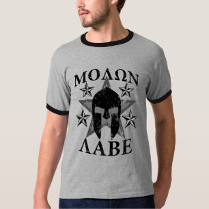 Camiseta GRUNGE Molon Labe 5 STARS Helmet Spartan