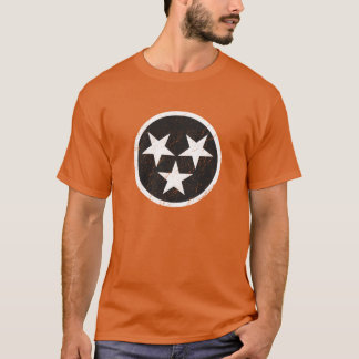 Camiseta Grunge preto & branco da bandeira do estado de