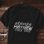 Camiseta Grunge preto e branco moderno para o vovô Legal<br><div class="desc">Este design moderno e grunhido é composto por tipografia sã-serif.</div>