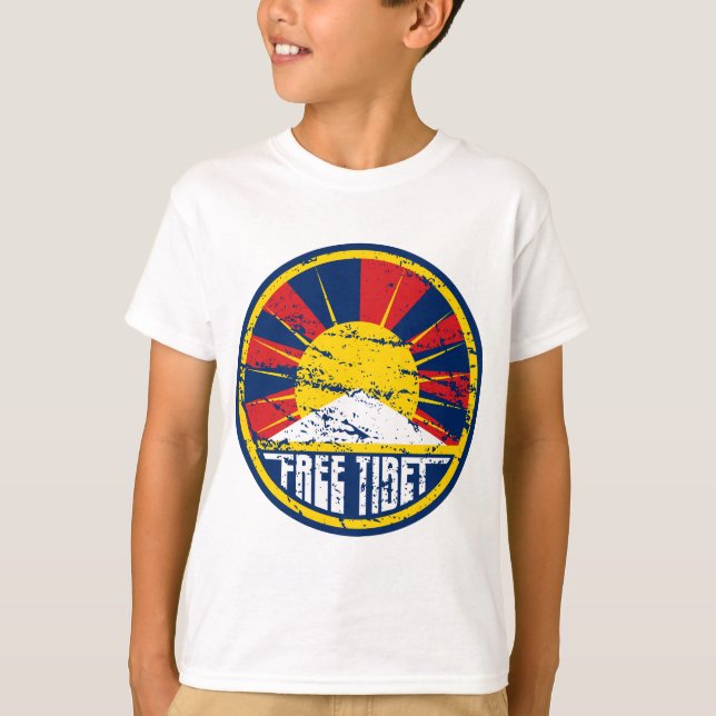 Camiseta Grunge redondo livre de Tibet (Frente)