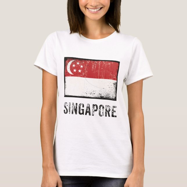 Camiseta Grunge Singapore (Frente)