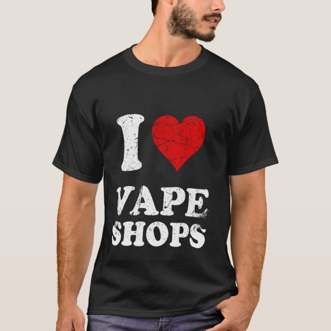 Camiseta Grunge Vestido Estilo Eu Amo Compras De Vape (Frente)
