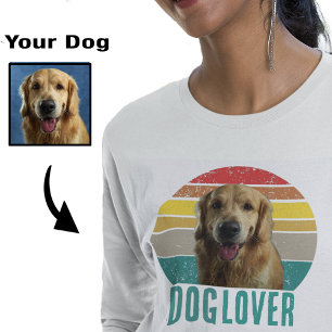 Camiseta Grunge Vintage Aborrecido Foto do Animal de Estima