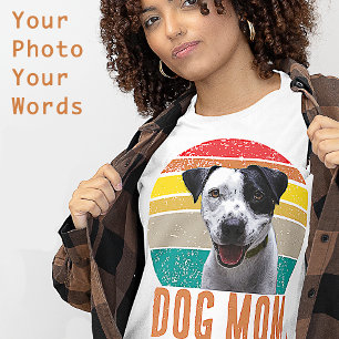 Camiseta Grunge Vintage Desgastado Foto do Terrier Mãe de C