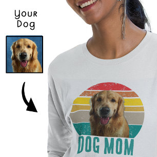 Camiseta Grunge Vintage - Pet Photo Dog Mãe