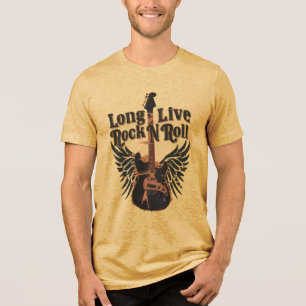 Camiseta Grunge Viva o Rock n Roll asas Guitarra