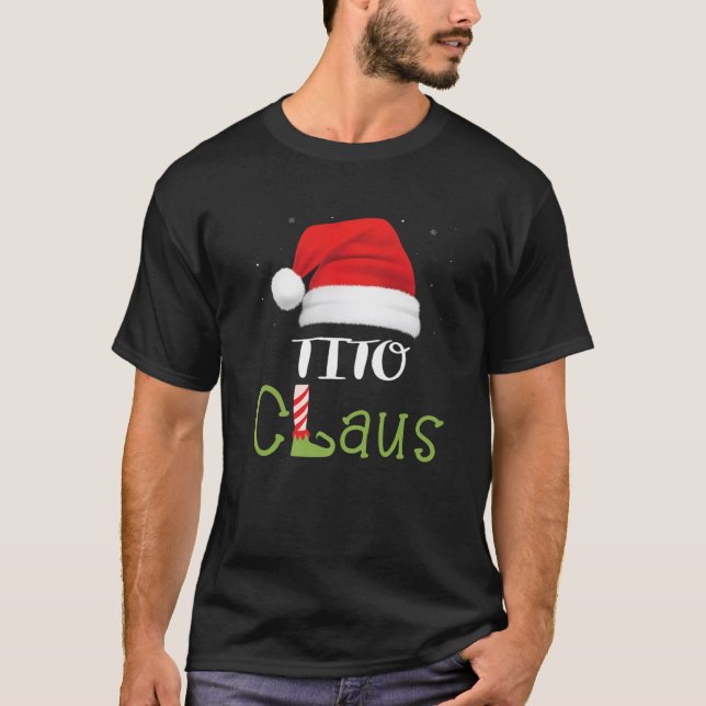 Camiseta Grupo da Família Tito Claus Correspondendo Pajama  (Frente)