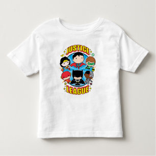 Camiseta Grupo da Liga da Justiça Chibi