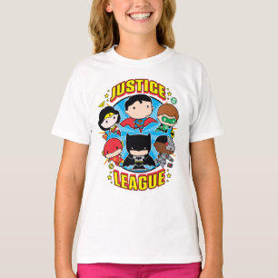 Camiseta Grupo da Liga da Justiça de Chibi