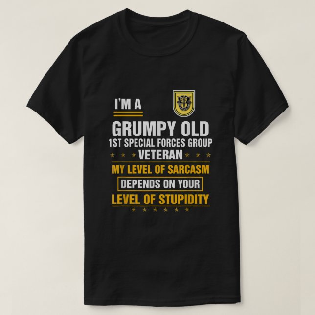 Camiseta Grupo das Forças Especiais das ruas Velhas e Grump (Frente do Design)