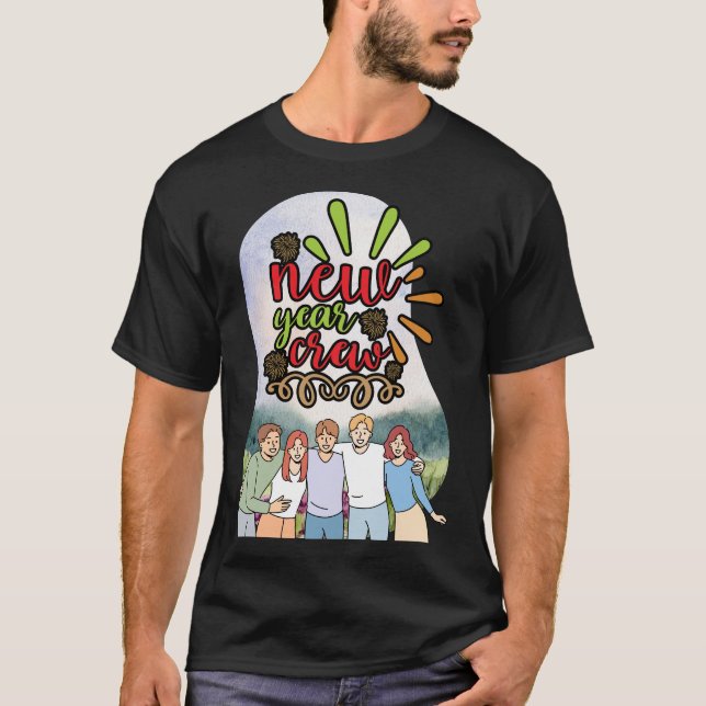 Camiseta Grupo de Amigos da Tripulação de Ano Novo (Frente)