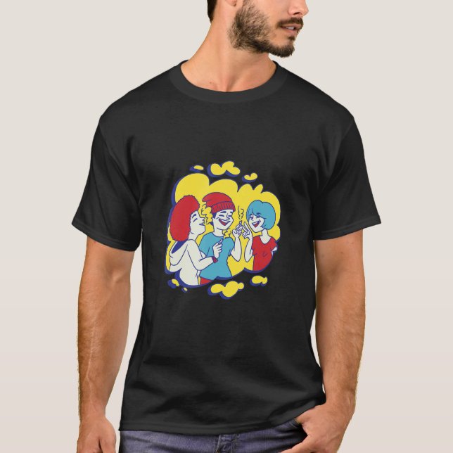 Camiseta Grupo De Amigos Que Fumam Erva (Frente)