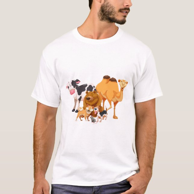 Camiseta Grupo de animais (Frente)