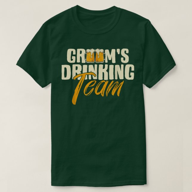 Camiseta Grupo de Bebendos do Grooms - Festa de Bachelor -  (Frente do Design)