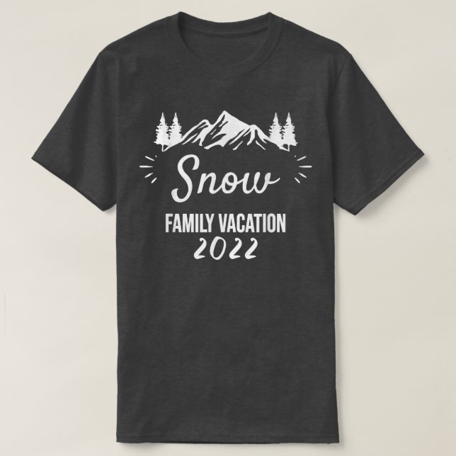 Camiseta Grupo de Campos de Férias Familiares de NEVE Trip  (Frente do Design)