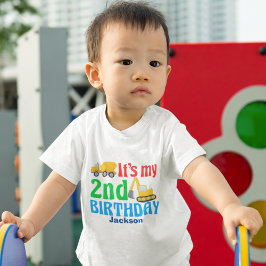 Camiseta Grupo de Construção de Kids segundos aniversários