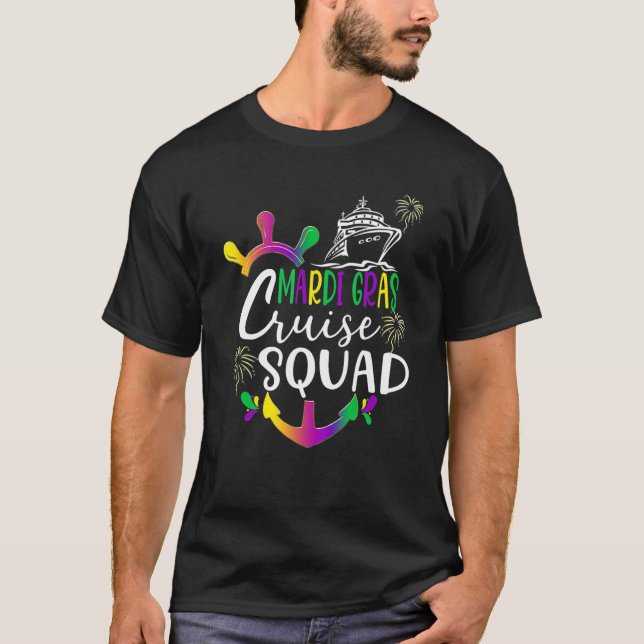 Camiseta Grupo de Correspondência Mardi Gras Cruise Squad 2 (Frente)